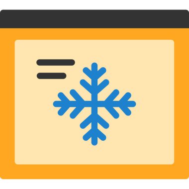 Kar tanesi. Web simgesi basit tasarım