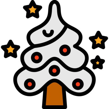 vector illustration of a cute christmas tree