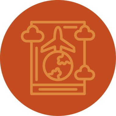 düzlem simgesinin vektör illüstrasyonu