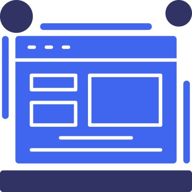 Web tasarım simgesi, vektör illüstrasyonu