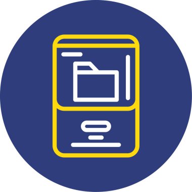 Belge simgesinin vektör çizimi, basit tasarım