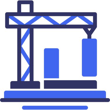 Vinç. Web simgesi basit illüstrasyon