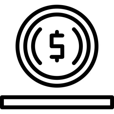 Dolar madeni para simgesi, taslak biçimi