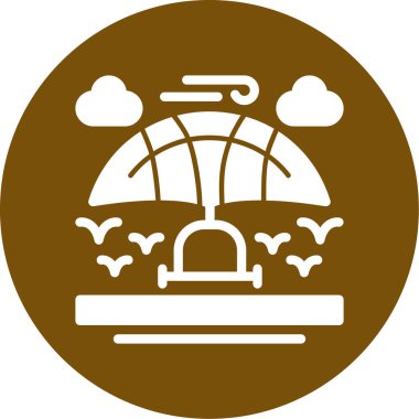 Bir çadırın arka planının vektör çizimi