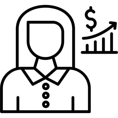 büyüme iş vektör çizgisi simgesi tasarımı
