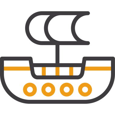 Tekne. Web simgesi basit illüstrasyon