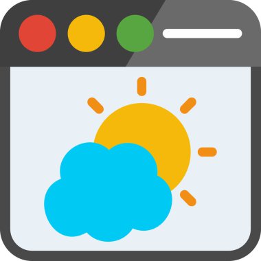 Bulut simgesi vektör illüstrasyonu