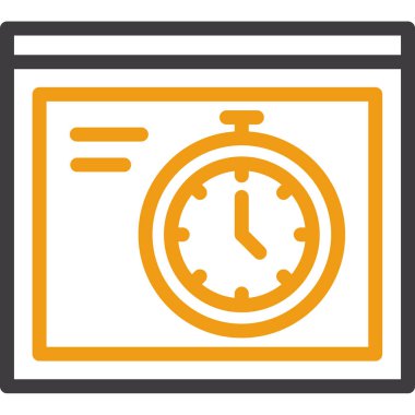 Saat simgesi vektör illüstrasyonu