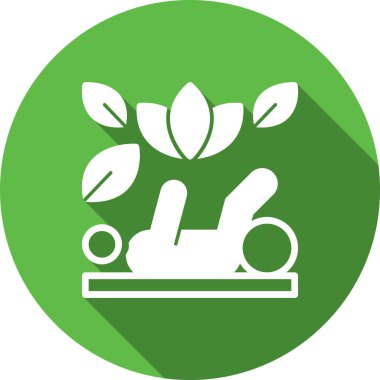 bitki el yuvarlanmış vektör simgesi