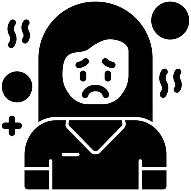 Üzücü simge vektör illüstrasyonu