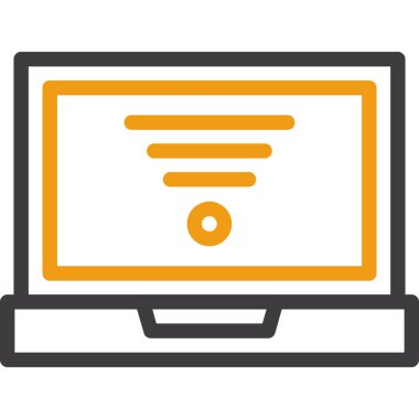 ekran vektör illüstrasyon tasarımlı dizüstü bilgisayar ekranı