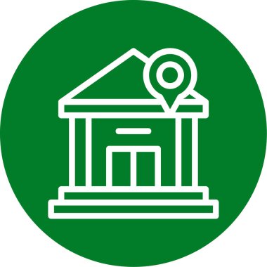 Bina. Web simgesi basit illüstrasyon