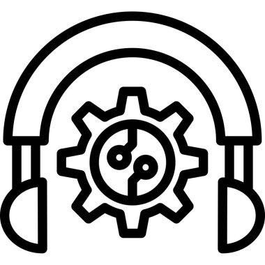 Kulaklık. Web simgesi basit illüstrasyon