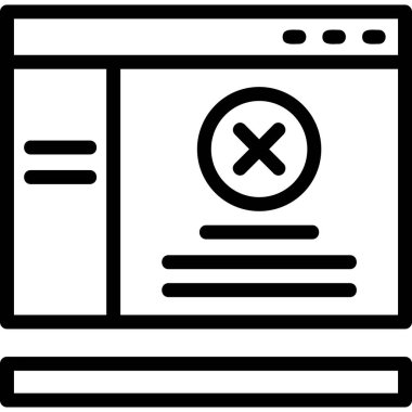 Tarayıcı web sayfası simgesi ana hat biçiminde