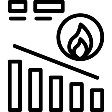 ateş sıcak simgesi ana hatlarıyla