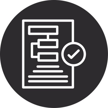 Kontrol listesi. Web simgesi basit tasarım