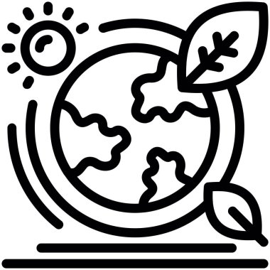 Toprak ekolojisi ekoloji ikonu ana hatlar biçiminde