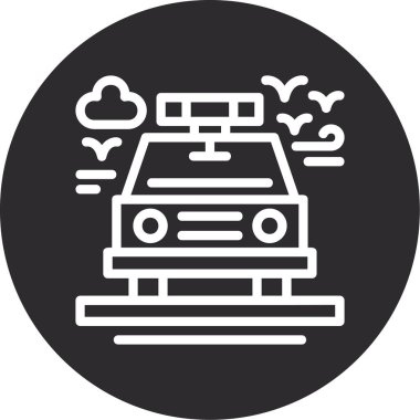 Otobüs. Web simgesi basit illüstrasyon