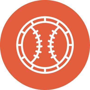 Beyzbol düz vektör simgesi