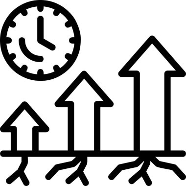 iş grafiği simgesi ana hat biçiminde