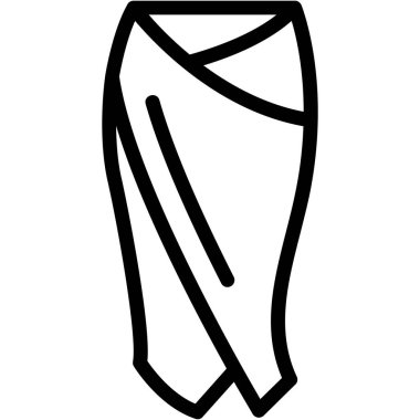 Bir karikatür ve beyaz elbisenin vektör çizimi