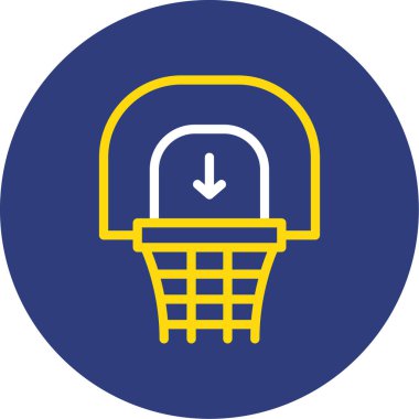 Basketbol ikonunun vektör illüstrasyonu