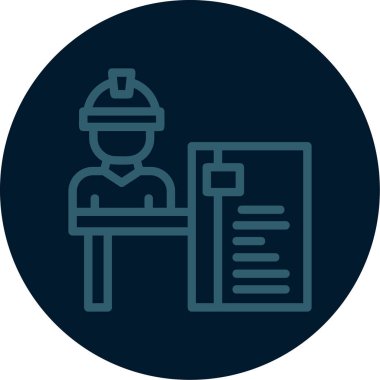 Mühendis simgesi vektör çizimi