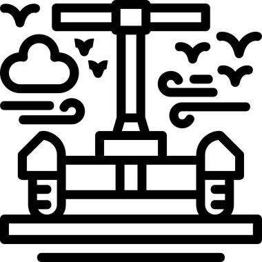 Bahçe bahçe ikonu, vektör illüstrasyonu