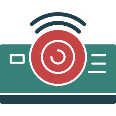 kablosuz düz renkli simge.