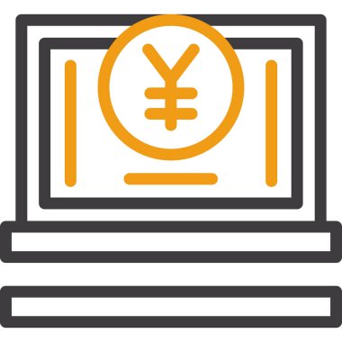 yen sikke web simgesi, basit vektör illüstrasyonu