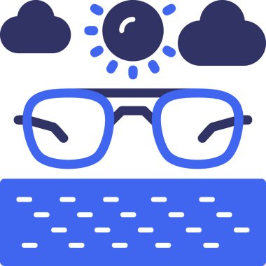 Ana hatlar biçiminde bulut hava durumu simgesi