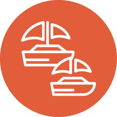 Tekne. Web simgesi basit illüstrasyon