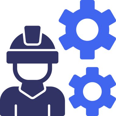 Endüstriyel dişli mühendisi simgesi - taslak biçimi