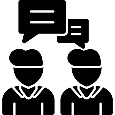 Konuş. Web simgesi basit illüstrasyon