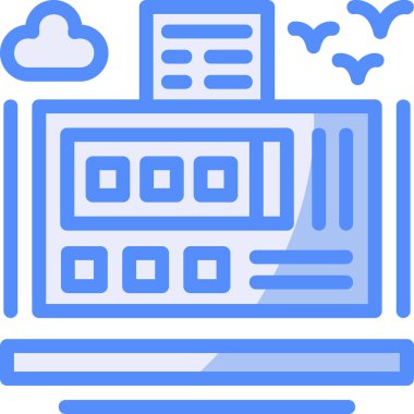 Ana hatlar biçiminde bulut veri tabanı simgesi