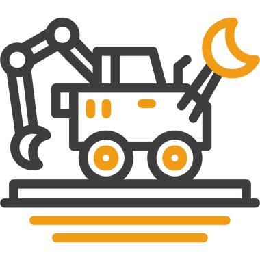 Bir traktörün vektör çizimi