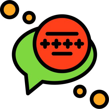 ileti sohbet simgesi renk ana hatları vektörü