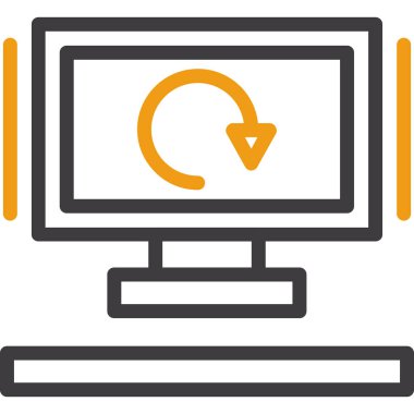 Dizüstü bilgisayar simgesi vektör çizimi