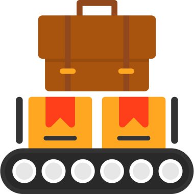 Bagaj bagaj ikonu düz stil