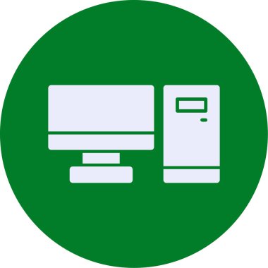 Bilgisayar. Web simgesi basit illüstrasyon