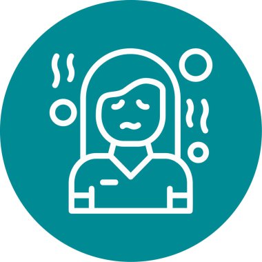 Kadın. Web simgesi basit illüstrasyon