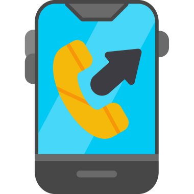 telefon arama simgesi düz biçimli