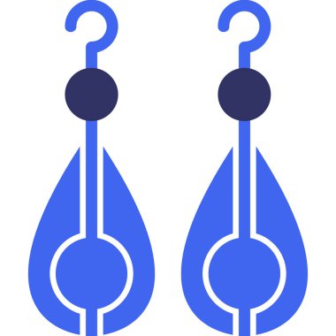 Mavi bir simgenin vektör illüstrasyonu