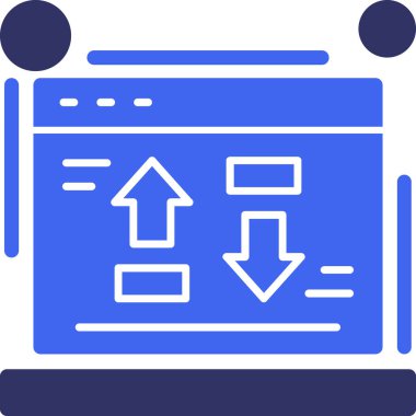 Ok. Web simgesi basit illüstrasyon