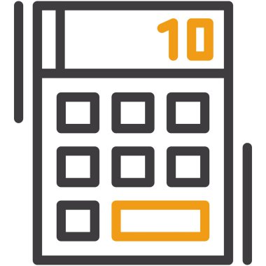 Hesap makinesi. Web simgesi basit illüstrasyon