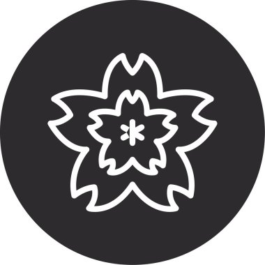 beautiful flower vector glyph icon