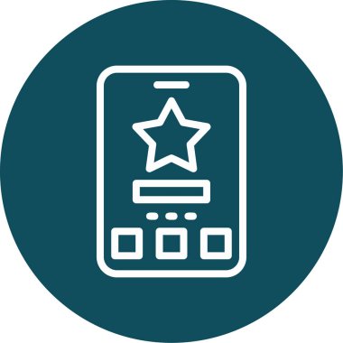 eşsiz derecelendirme vektör çizgisi simgesi