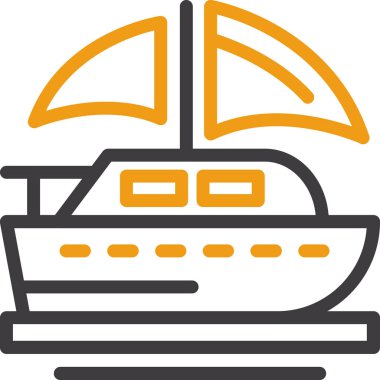 Gemi seyahat simgesi - taslak biçimi