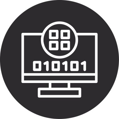 vektör lcd simgesi illüstrasyonu