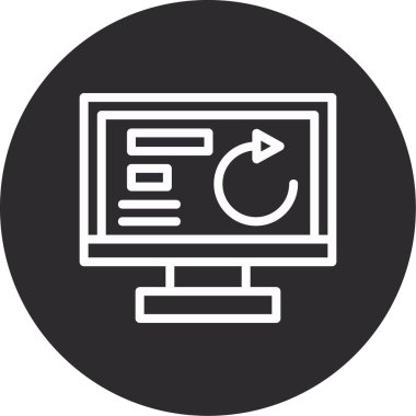 Tarayıcı. Web simgesi basit illüstrasyon